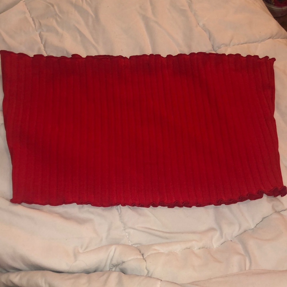 Red tube top